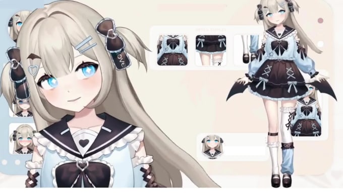 Draw and design 2d vtuber model, anime vtuber, live2d rigging, vtuber ...