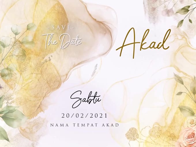 create wedding invitation video