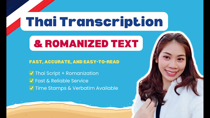 transcribe thai audio with romanization and translation