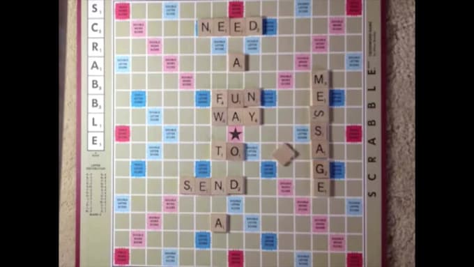 make personal Scrabblelized video message