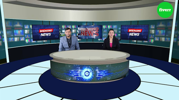 make a double anchor breaking news video for promotion