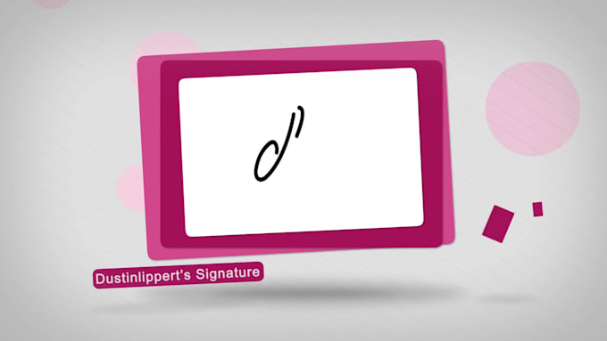 professionally animate your handwritten signature or logo