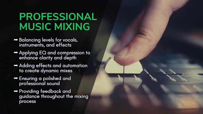mixdown your music as a mixing engineer