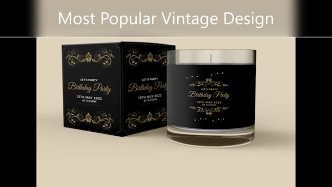 do premium quality candle logo, product package design