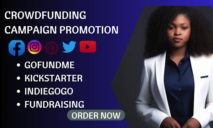 do organic kickstarter crowdfunding campaign promotion for indiegogo, gofundme