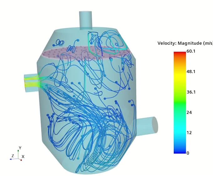 do cfd analysis, thermal and flow simulation, temperature and velocity  study