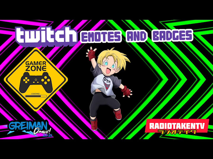 cute custom emotes, sub badges, stickers for twitch, youtube