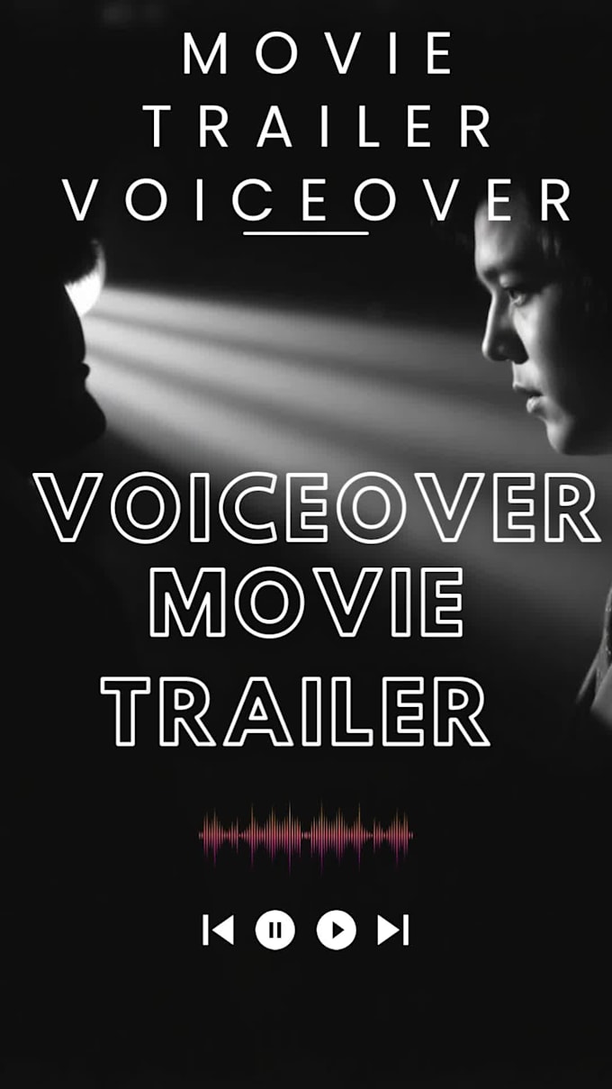 do movie trailer voiceover with background music
