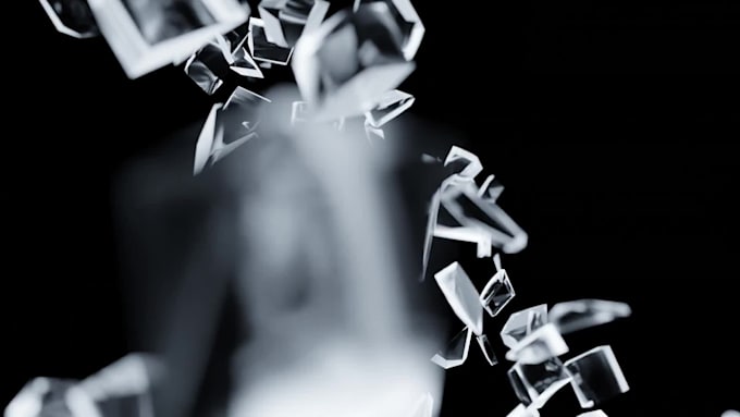 create stunning 3d glass logo animation