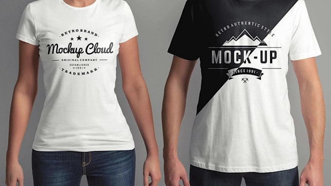 design professional t shirt mock ups with premium quality