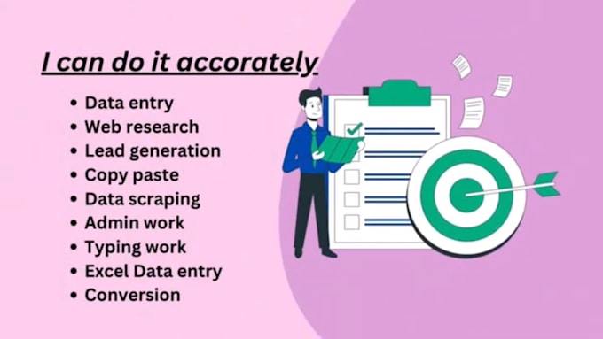 provide fast data entry, web research and typing jobs