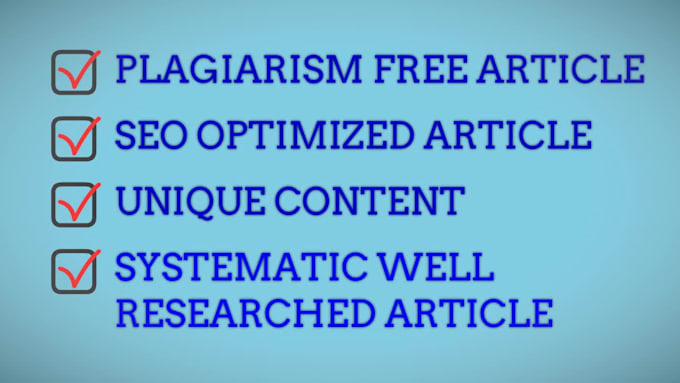 deliver systematic unique and well researched article