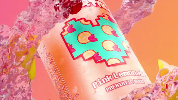 do 3d beverage animation, 3d soda bottle, product video ads 3d commercials video