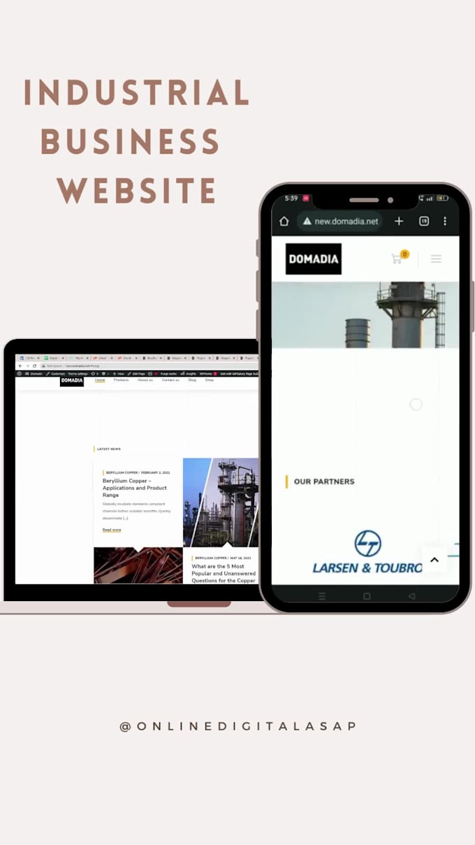 design a professional one page godaddy website