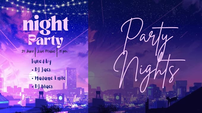 create aesthetic posters designs for events