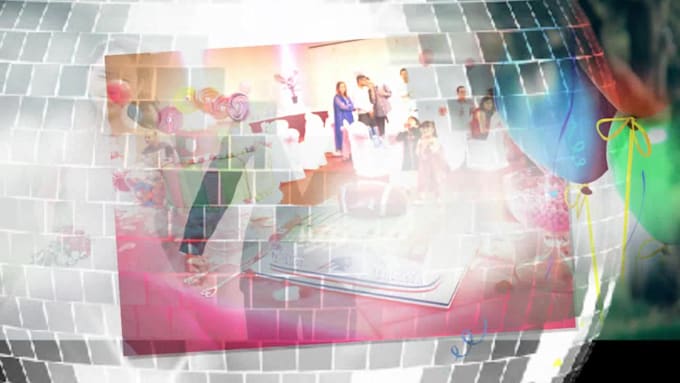 do animation photo slideshow and charming wedding video editing