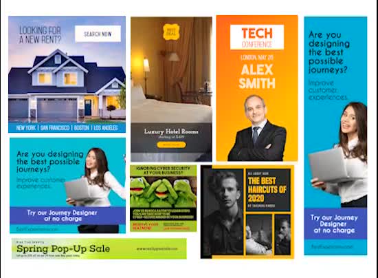 design a static google display ads and animated GIF banner