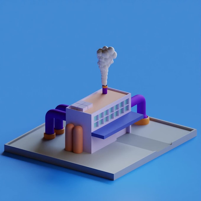 create 3d low poly environment for your game or animation
