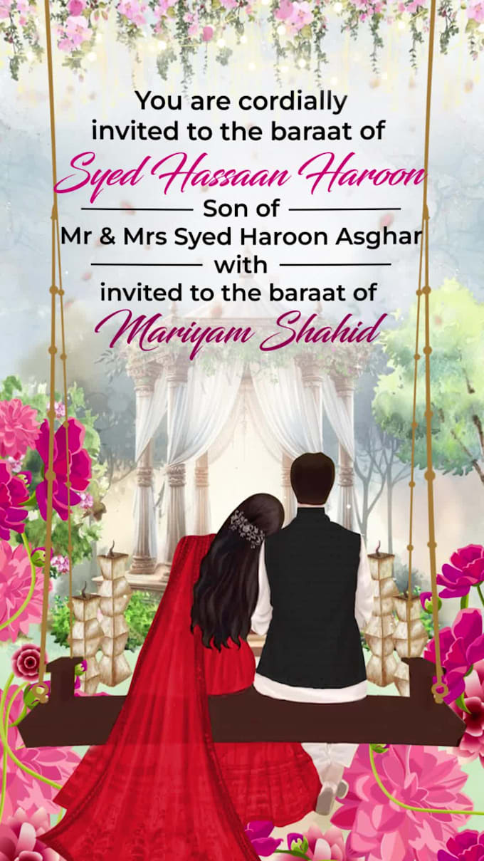 design an indian themed wedding invitation video