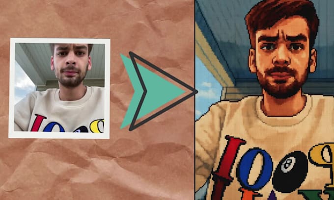 create a pixel portrait of you