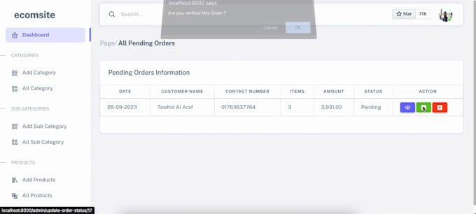 create dashboard, admin panel or web application in larave