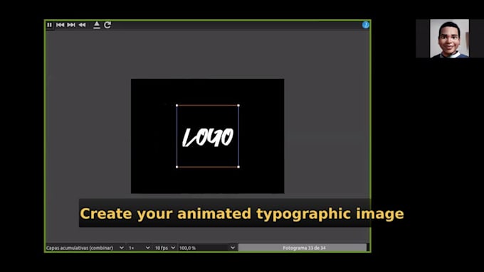 create an animated typographic image for you