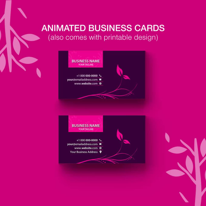 Download Design Animated And Print Ready Business Cards By Damien 3bm Fiverr