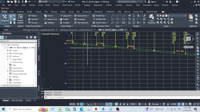 do civil 3d alignment, profiles, and cross sections