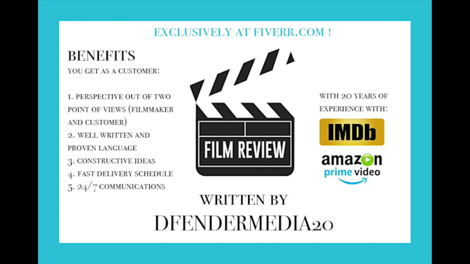 write a film review for your film production or series