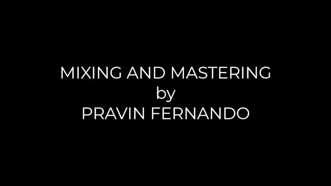 mix and master your song professionally
