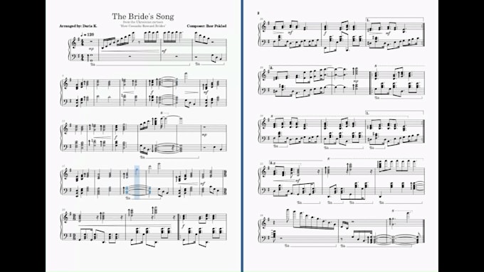 Arrange or transcribe any song to piano sheet music by Daria_korzhova ...