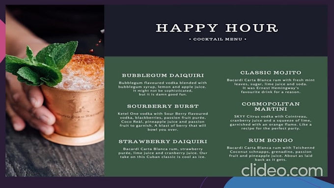 create an elegant restaurant menu design in 1 day