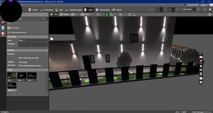 provide lighting design, lighting projects using dialux