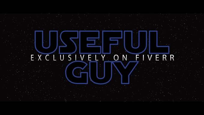 create star wars movie intro
