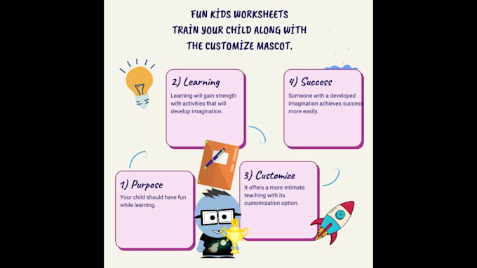 Design educational and fun worksheets for kids by Radiationburn | Fiverr