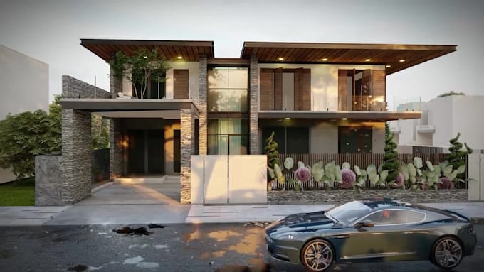 do professional exterior design, interior design, 3d architectural rendering