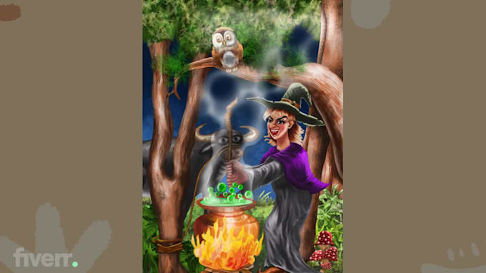 do cute children picture book illustration
