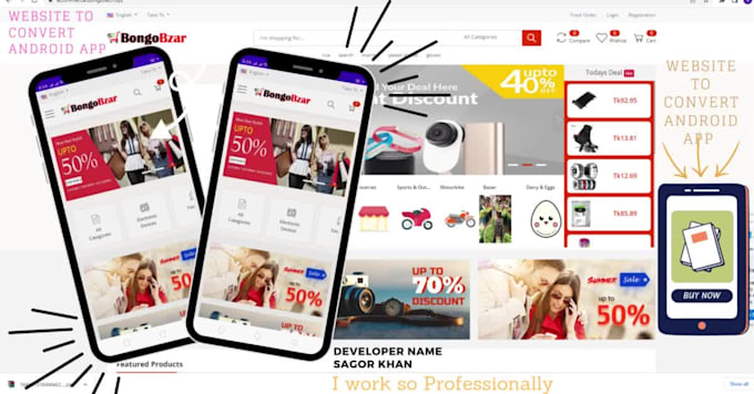 do convert any website into an android app within 24 hours