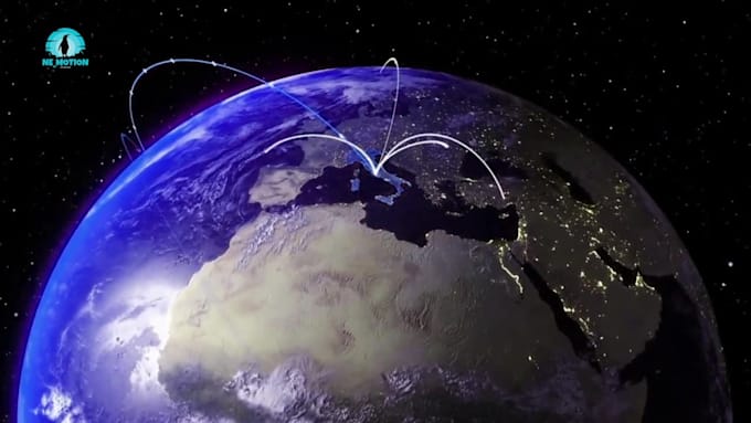 create a 3d travel map animation