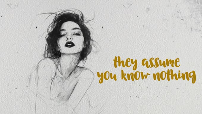 create a custom drawing lyric video in pencil sketch style