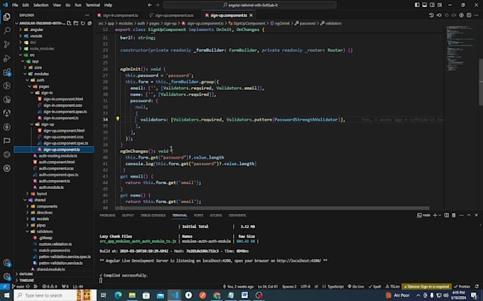 do angular web developer for angular node javascript website development