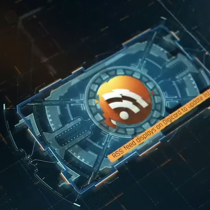 elevate your image with a sleek virtual podcaster card with live RSS feed