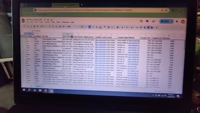 do lead generation, data mining, linkedin research, and data entry