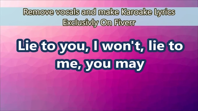 make karaoke lyrics video
