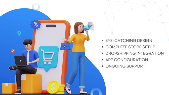 design stunning shopify website, shopify dropshipping store