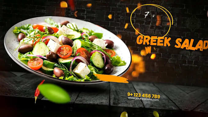create food promo video or restaurant menu