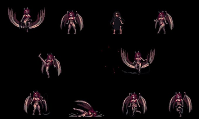 Draw pixel sprite sheet character sprite sheet pixel game art character ...