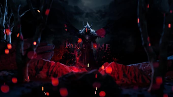 make devil fire halloween video, party invitation, intro