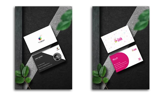 design creative unique business cards with a qr code