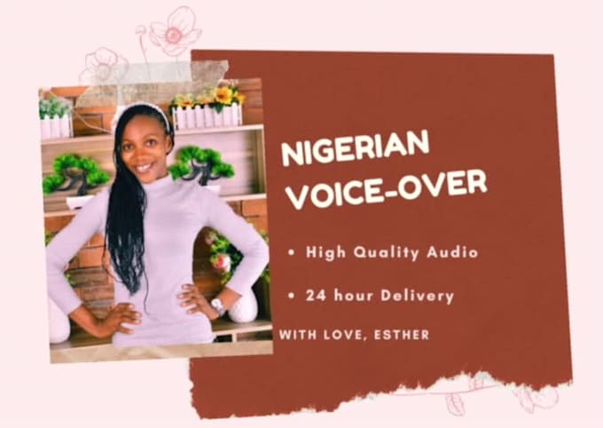 record a clear and confident female nigerian voice over